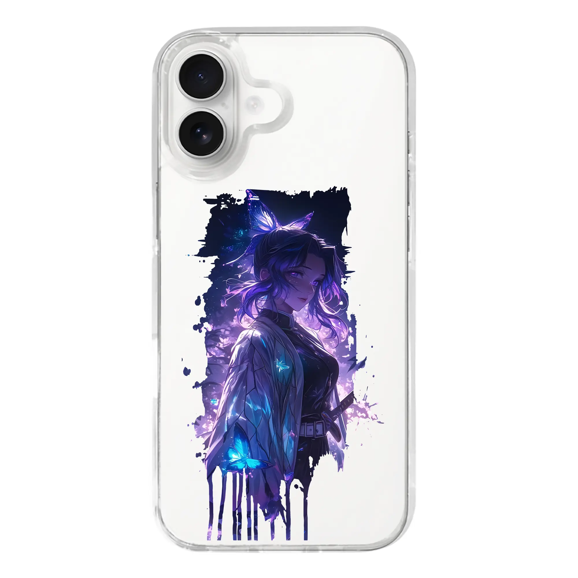 鬼滅の刃 グッズ,胡蝶 しのぶ - iPhone 17シリーズ 透明スマホケース – 薄型・耐衝撃・精密フィット保護カバー